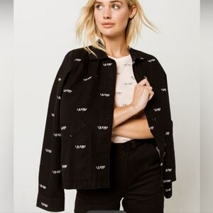 Vans limited edition breast cancer awareness black canvas button jacket | size s